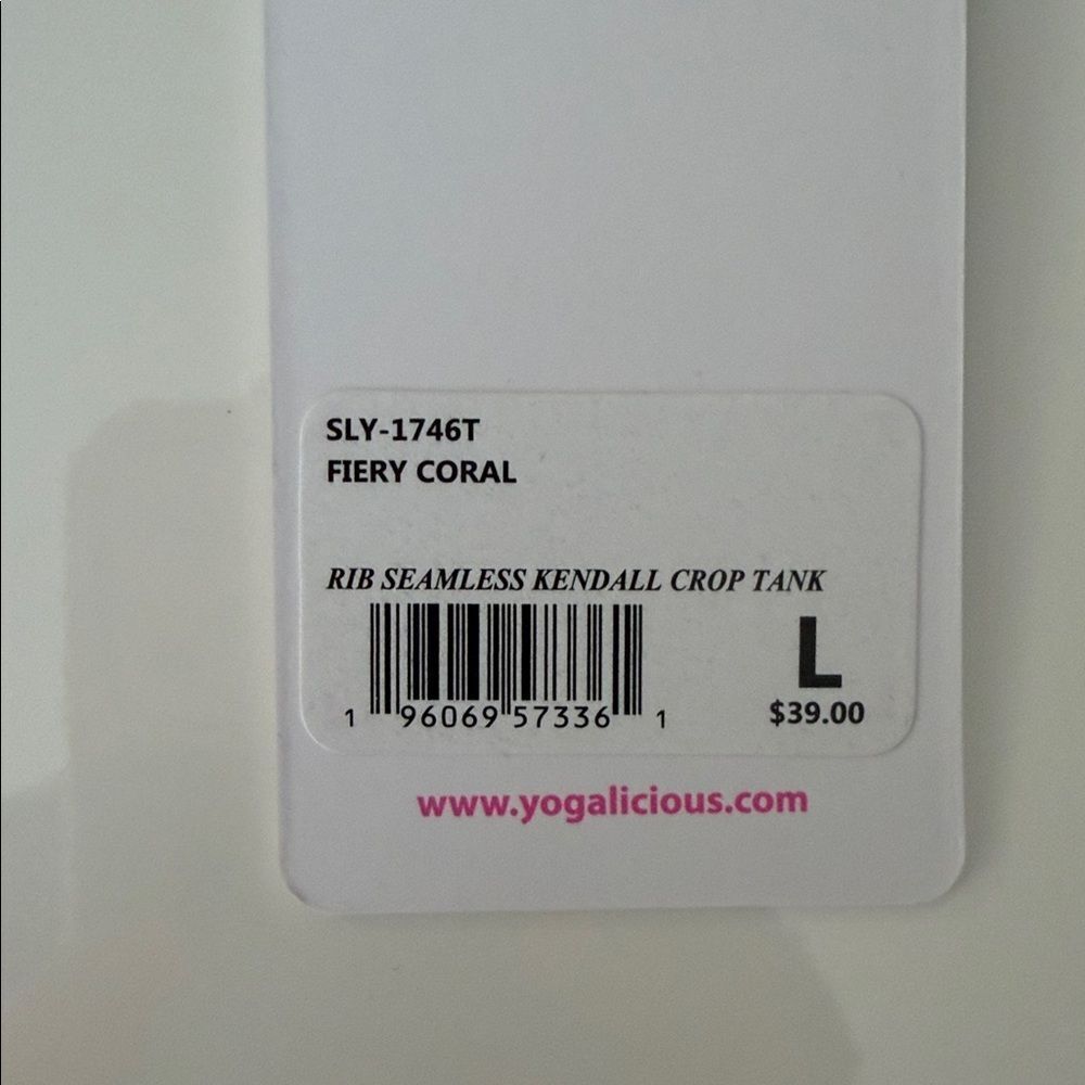 Yogalicious Hot Pink Ribbed Lettuce-Edge Crop Cami - Picture 9 of 9